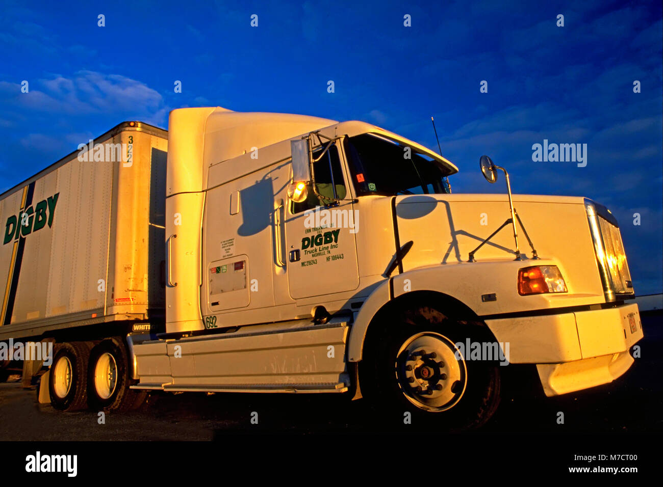 American truck, trailer, Georgia, USA Stock Photo