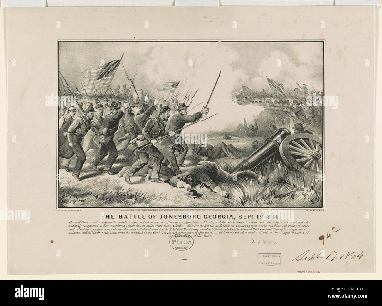 The battle of Jonesboro Georgia, Sept. 1st 1864 LCCN90709062 Stock ...