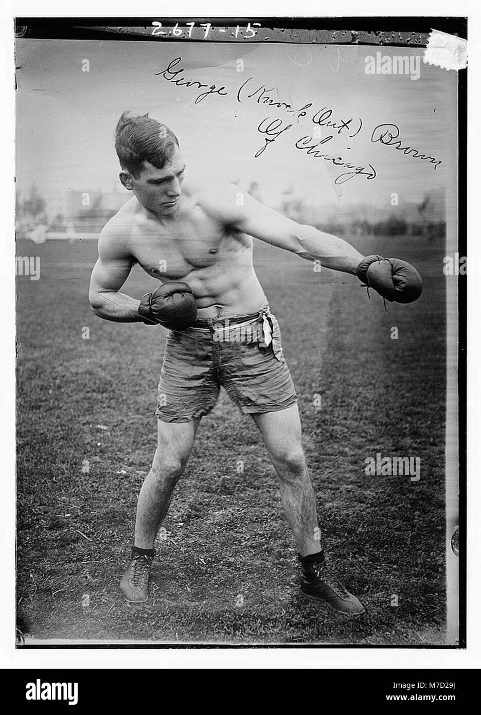 Portrait of George 'Knockout' Brown, a boxer from Chicago, known for ...