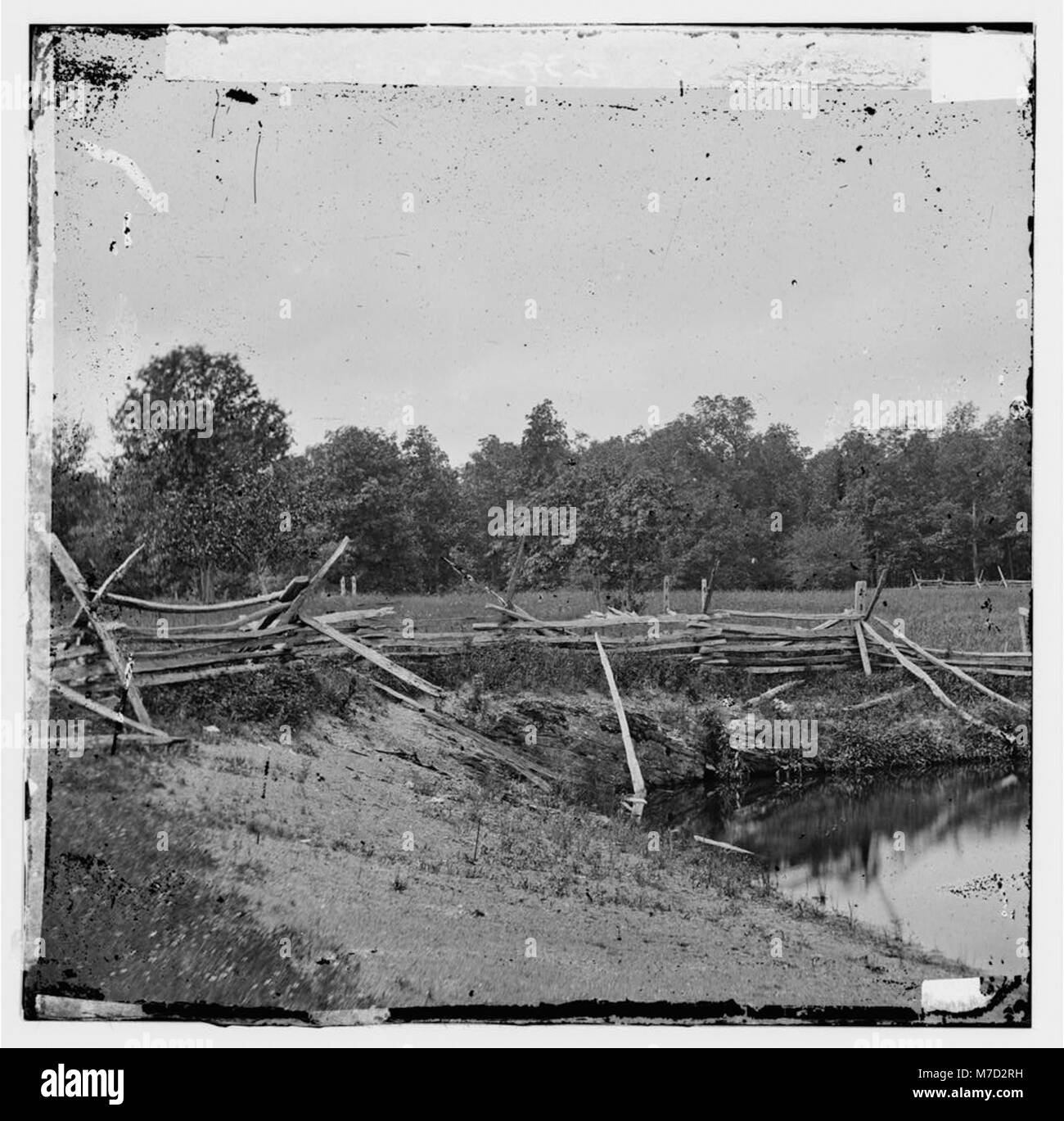 Gettysburg, Pennsylvania. McPherson's woods on left of the Chambersburg