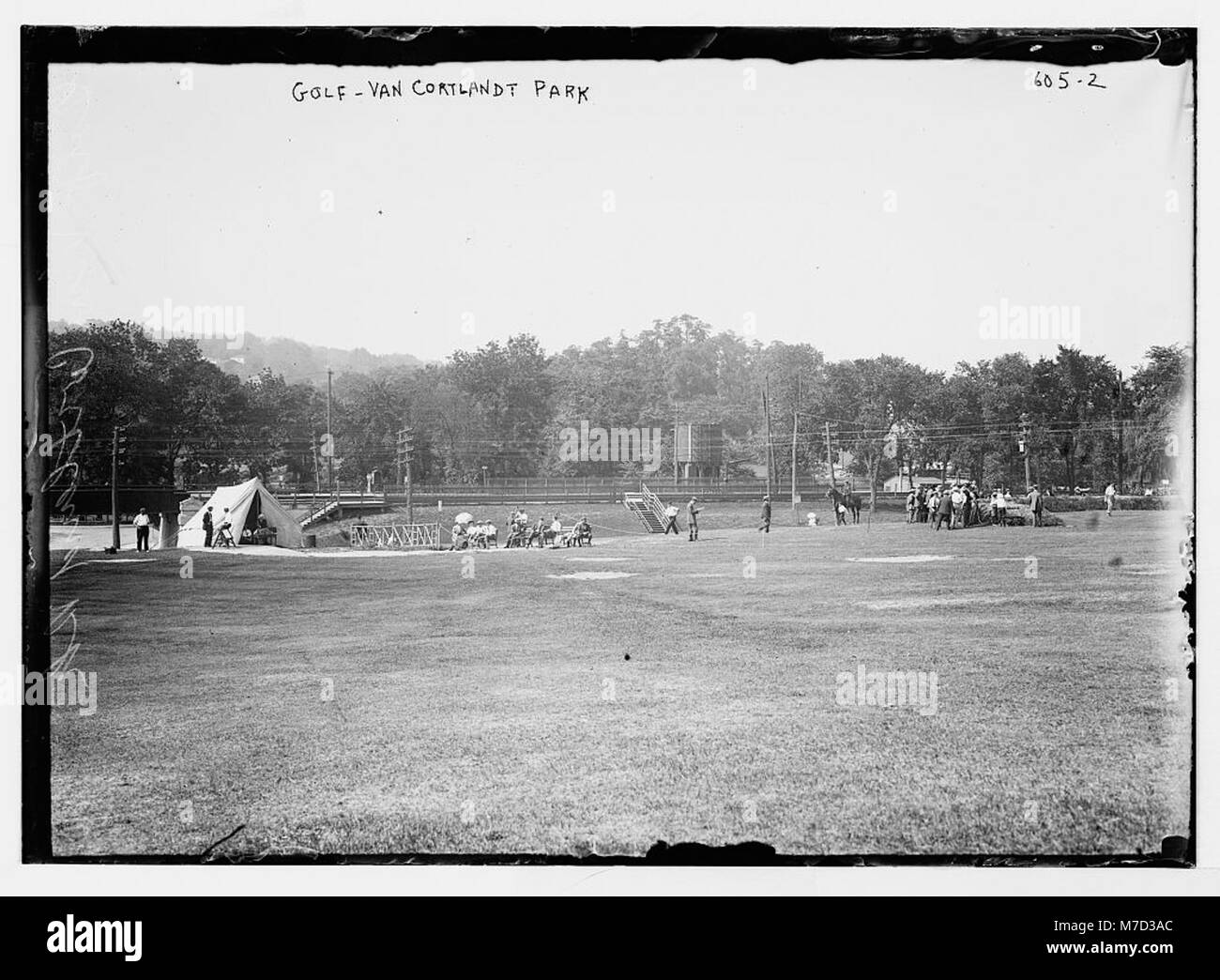 First Golf Course A photograph of golfers on the course at Van Cortlandt Park in New York ...