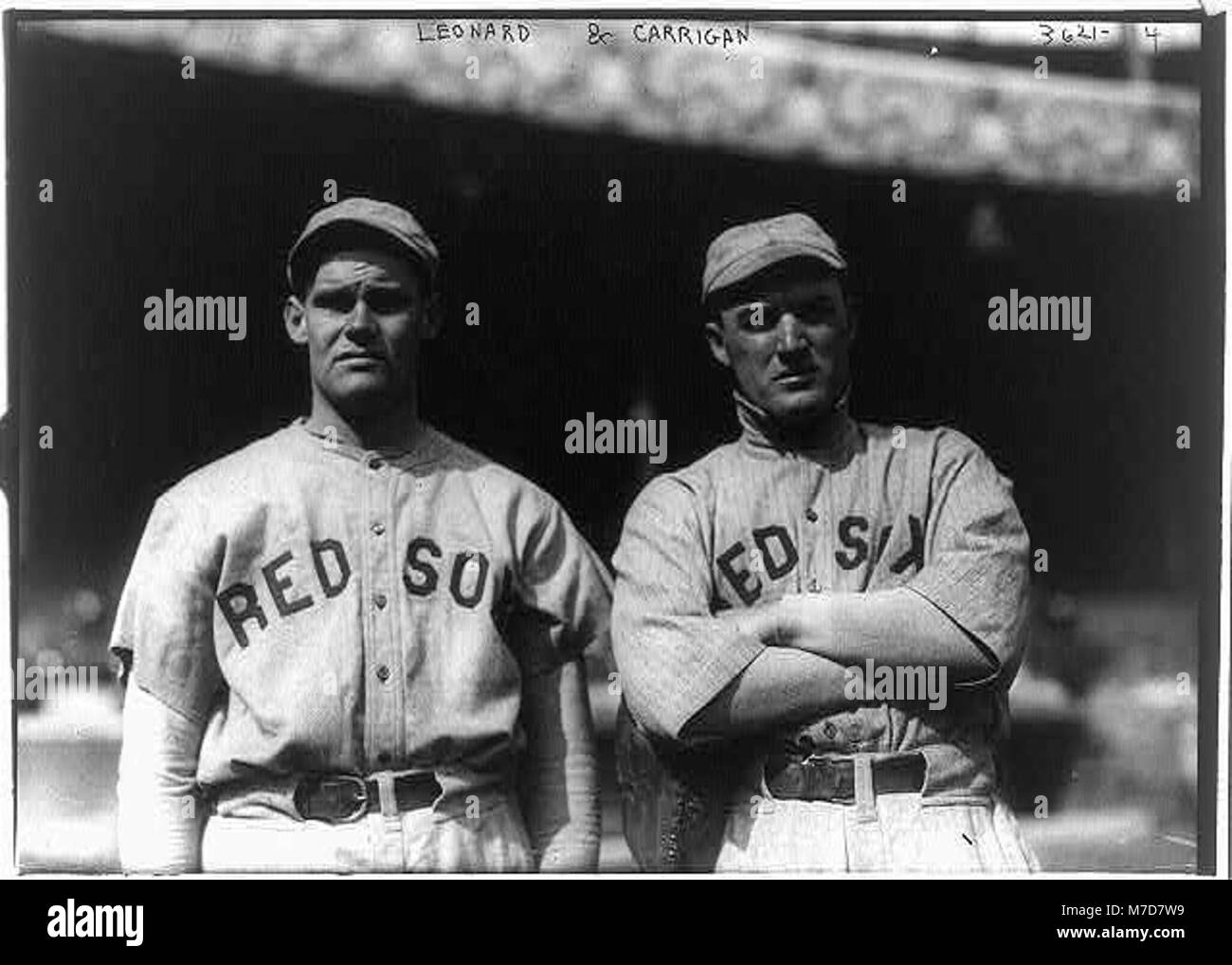 Hubert 'Dutch' Leonard & Bill Carrigan, Boston AL (baseball) LCCN2001704355 Stock Photo