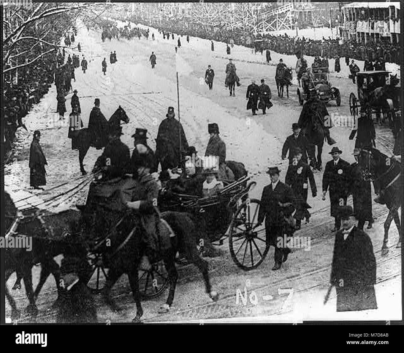 A photograph capturing the inauguration of William Howard Taft as the ...