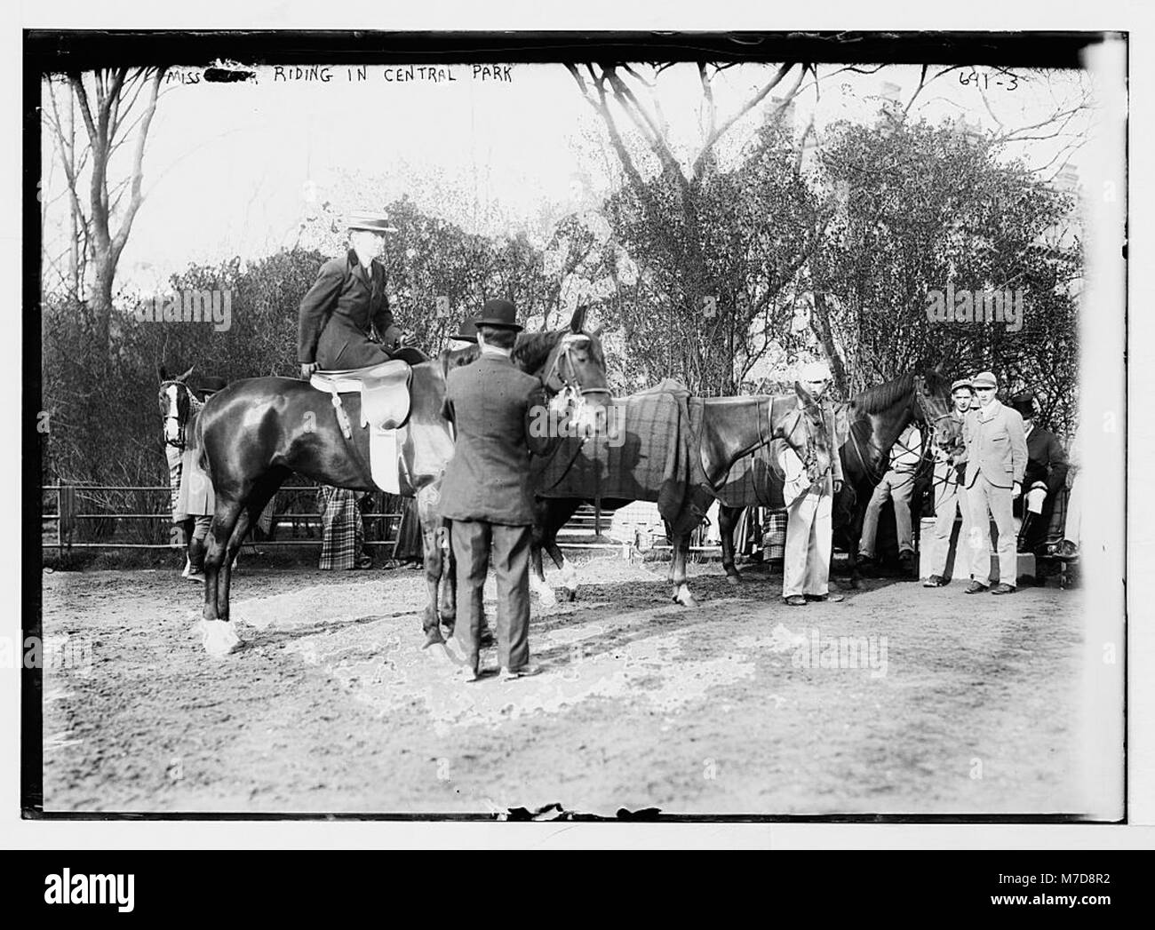 In horseback riding ring, Central Park, New York LCCN2014683297 Stock Photo