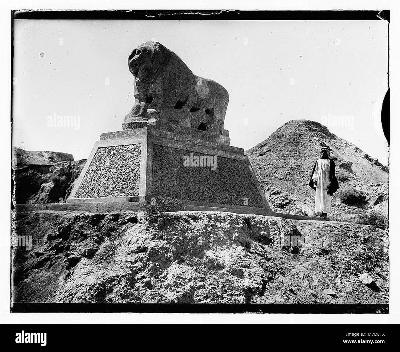 Iraq. Babylon. Basalt lion LOC matpc.07390 Stock Photo