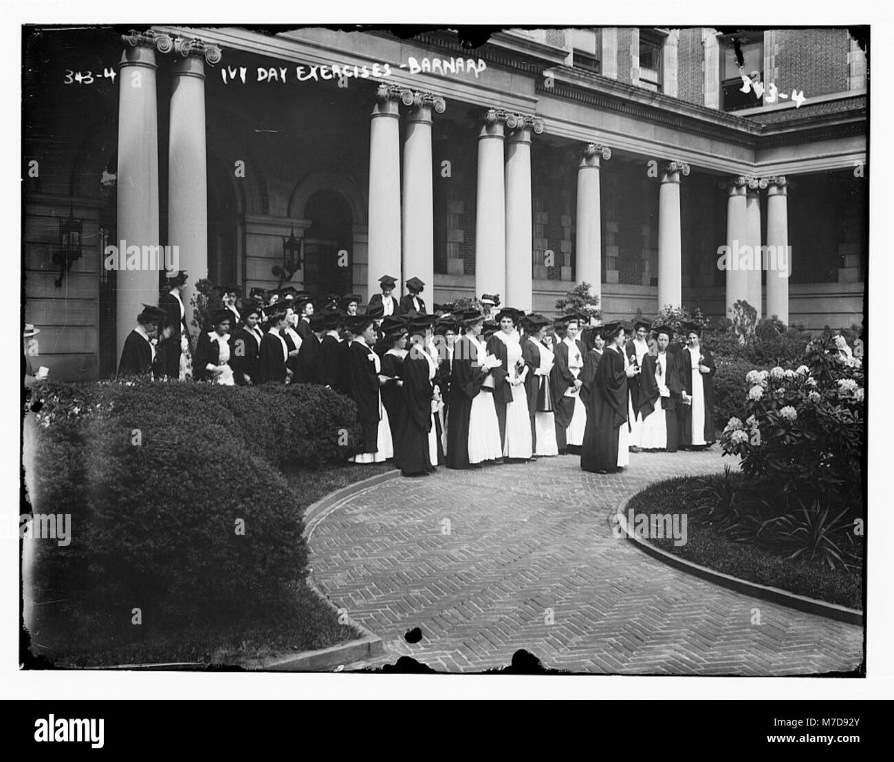 A historical photograph from Ivy Day exercises at Barnard College ...