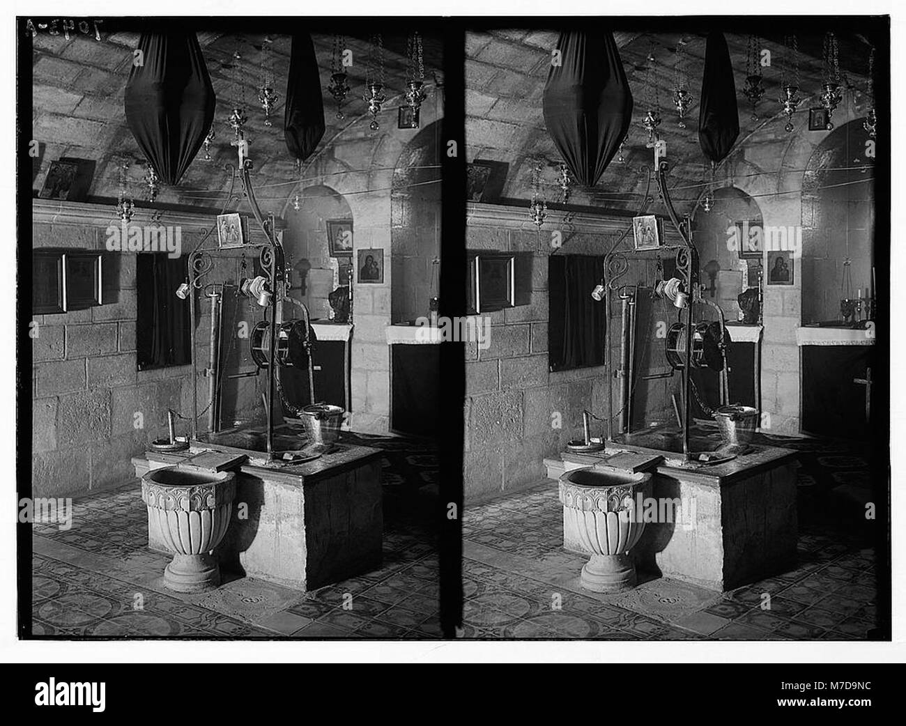 Jacob's Well after iron mounting & chapel installed LOC matpc.03185 Stock Photo Alamy