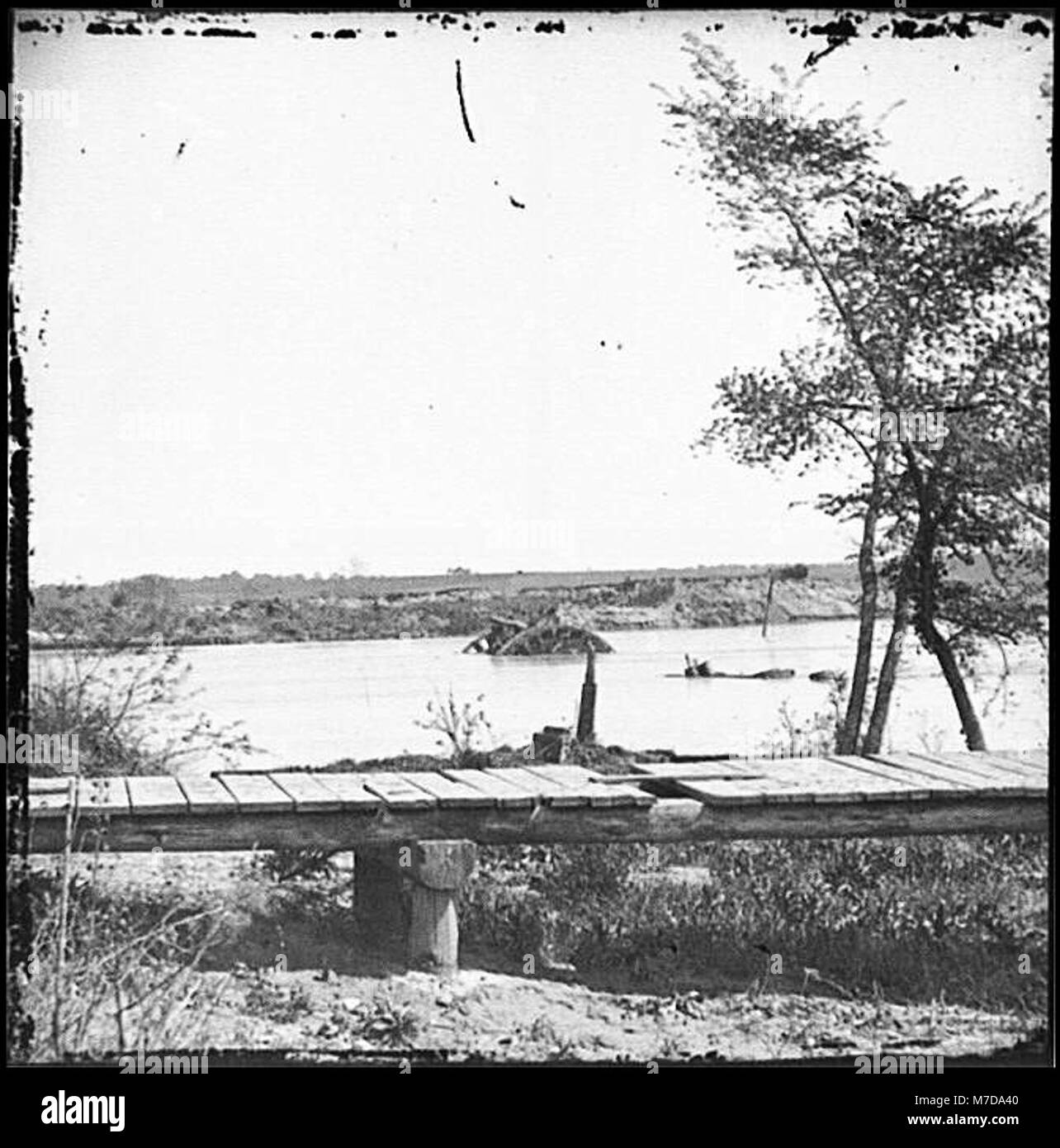 James River, Va. Sunken Confederate ships Virginia (ram) and Jamestown