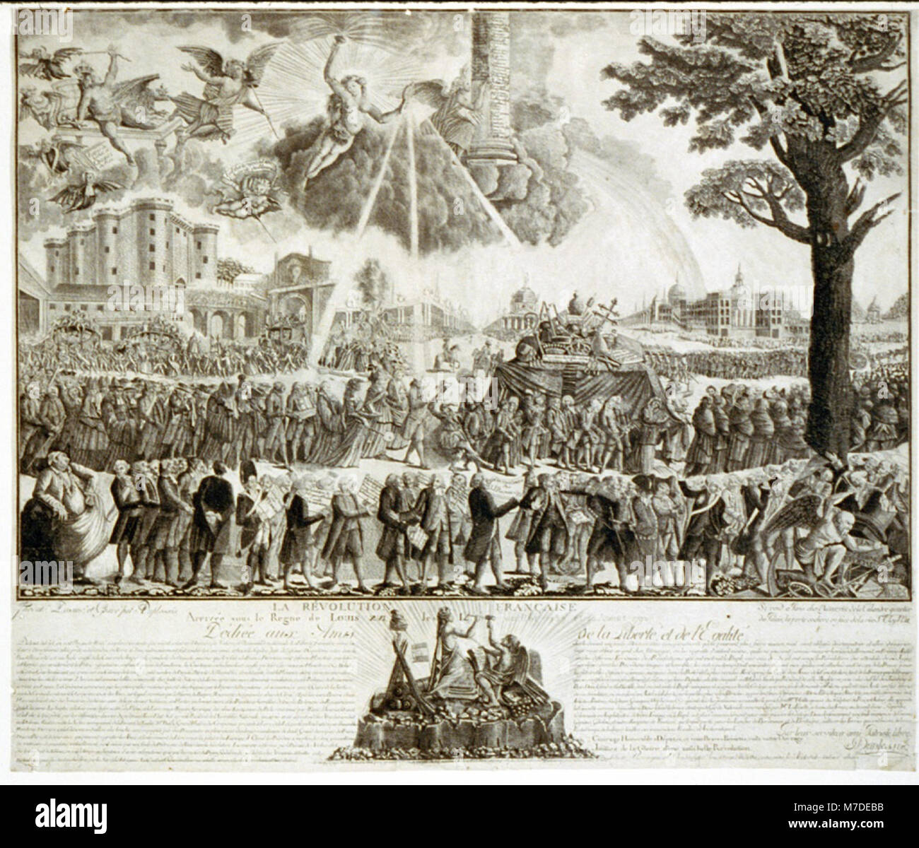An illustration or document representing the French Revolution ...