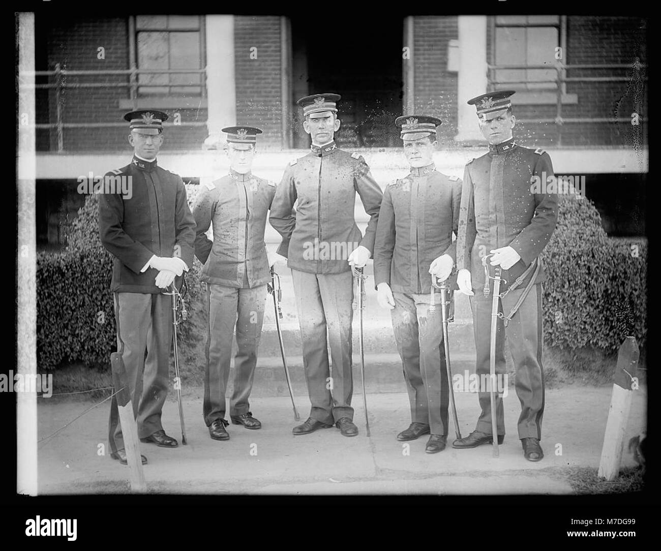 Lt. Jno. H. Wallace, Capt. Jno. W. Downer, Maj. Fred'k T. Austin, Lt. Benj. E. Calte, Lt. Harold C. Vandermier LCCN2016826116 Stock Photo