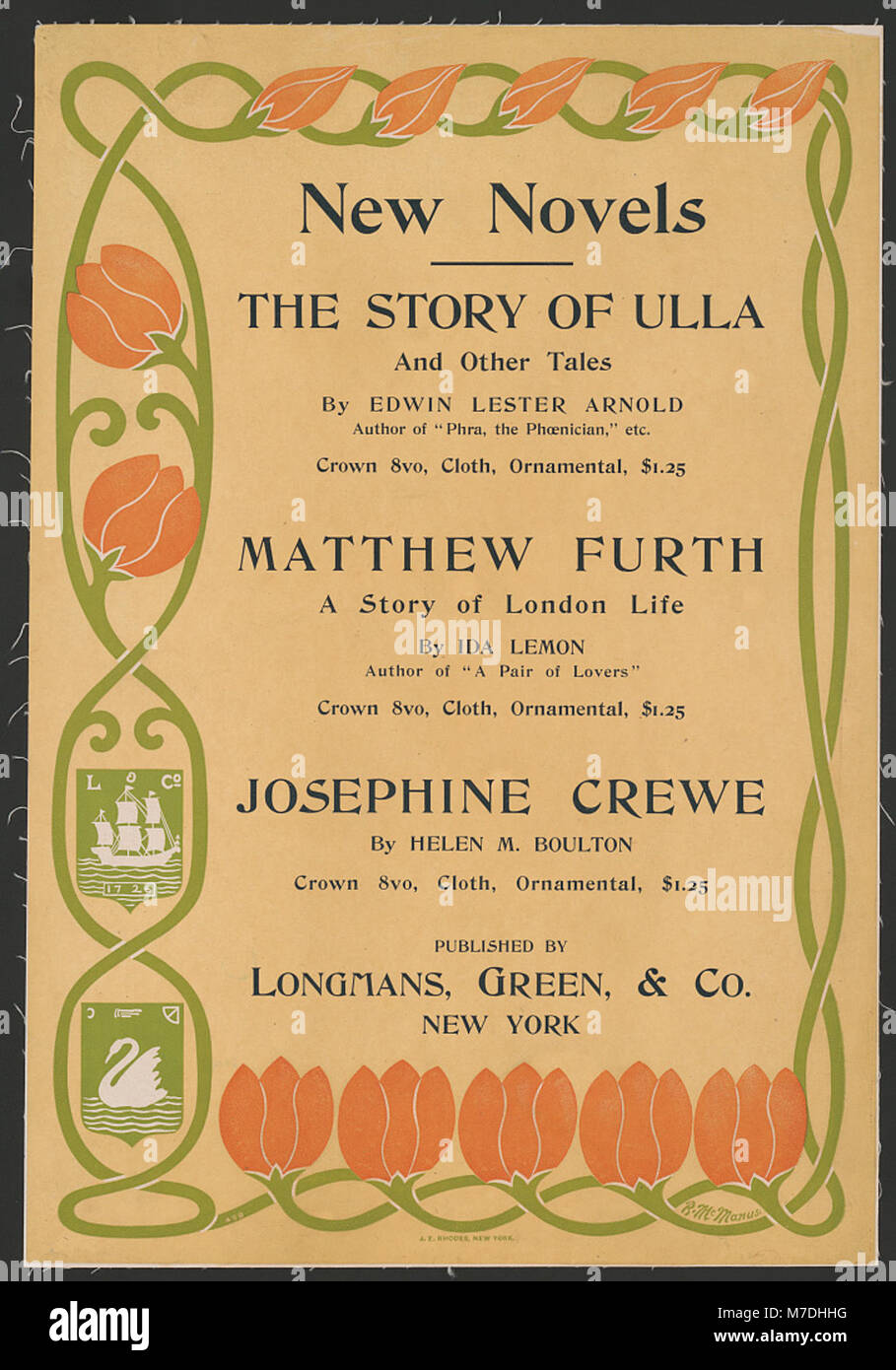 New novels, the story of Ulla ... Mathhew Furth ... Josephine Crewe LCCN2015645757 Stock Photo