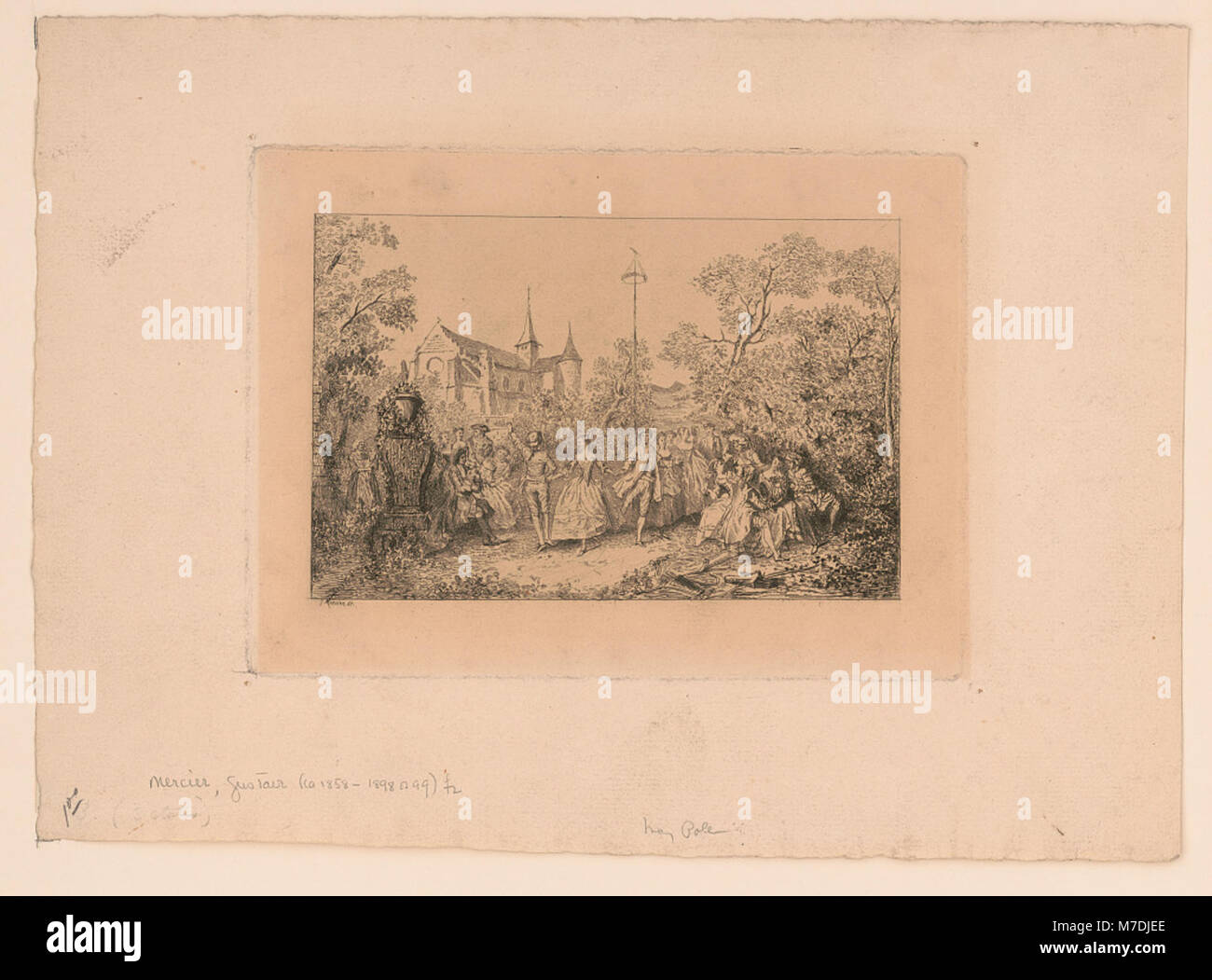 A traditional Maypole celebration, showcasing a group of people dancing ...