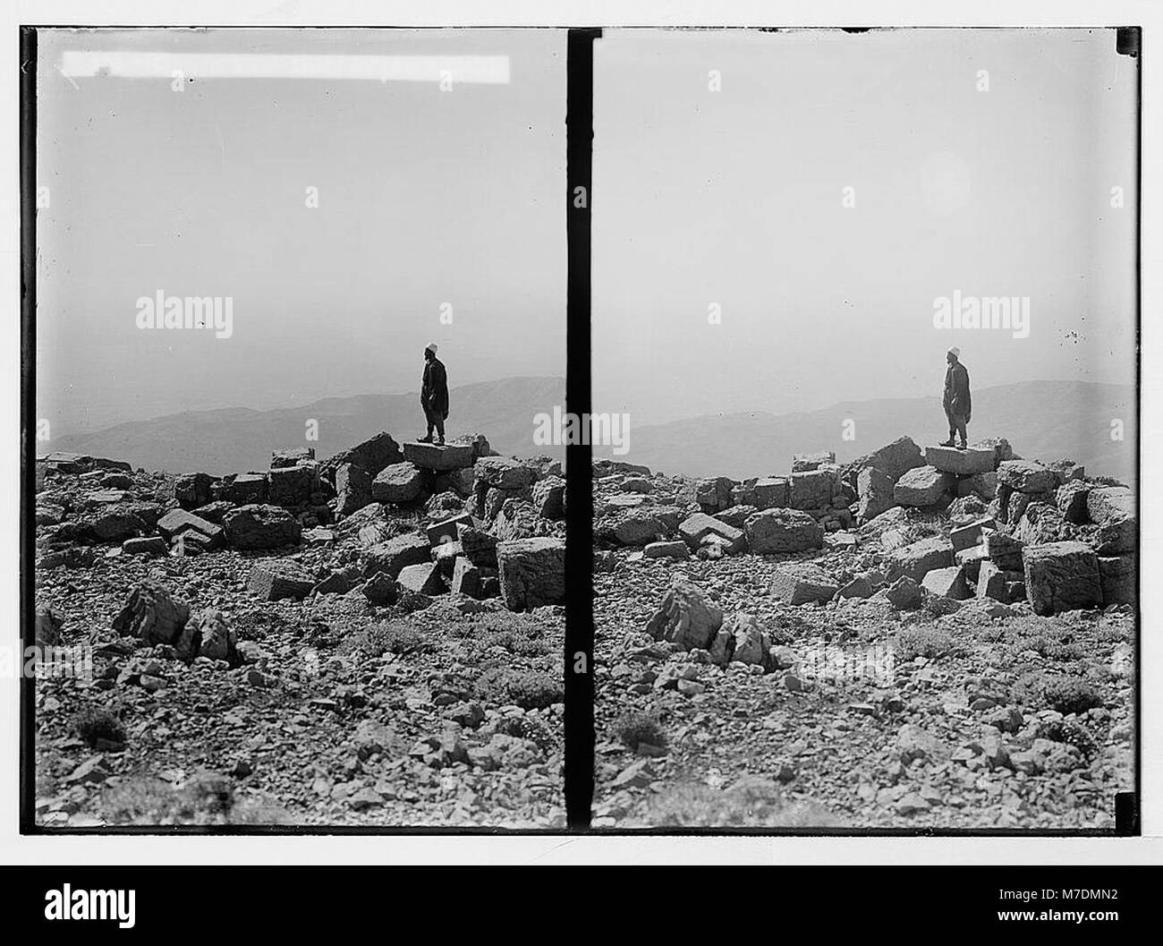 Mount Hermon, scene of the Transfiguration. Ruins of Kasr Antar on the