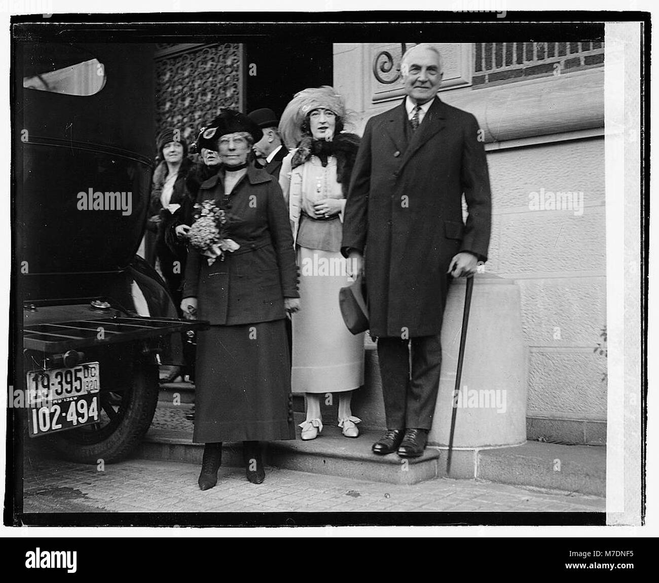 A portrait of Mrs. Harding, Mrs. McLean, and Mr. Harding, showcasing ...