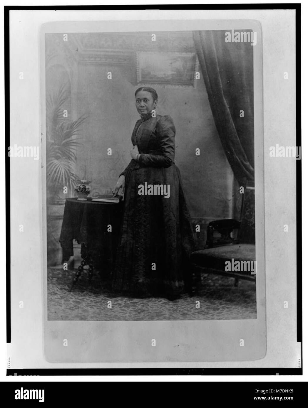 Mrs. James Cheeseman, wife of the president of Liberia, full-length portrait, standing, facing left LCCN2002695197 Stock Photo