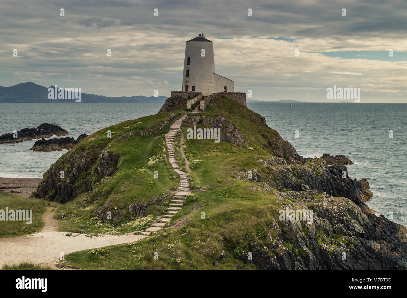 The Llanddwyn Island Lighthouse Twr Mawr At Ynys Llanddwyn On Anglesey 