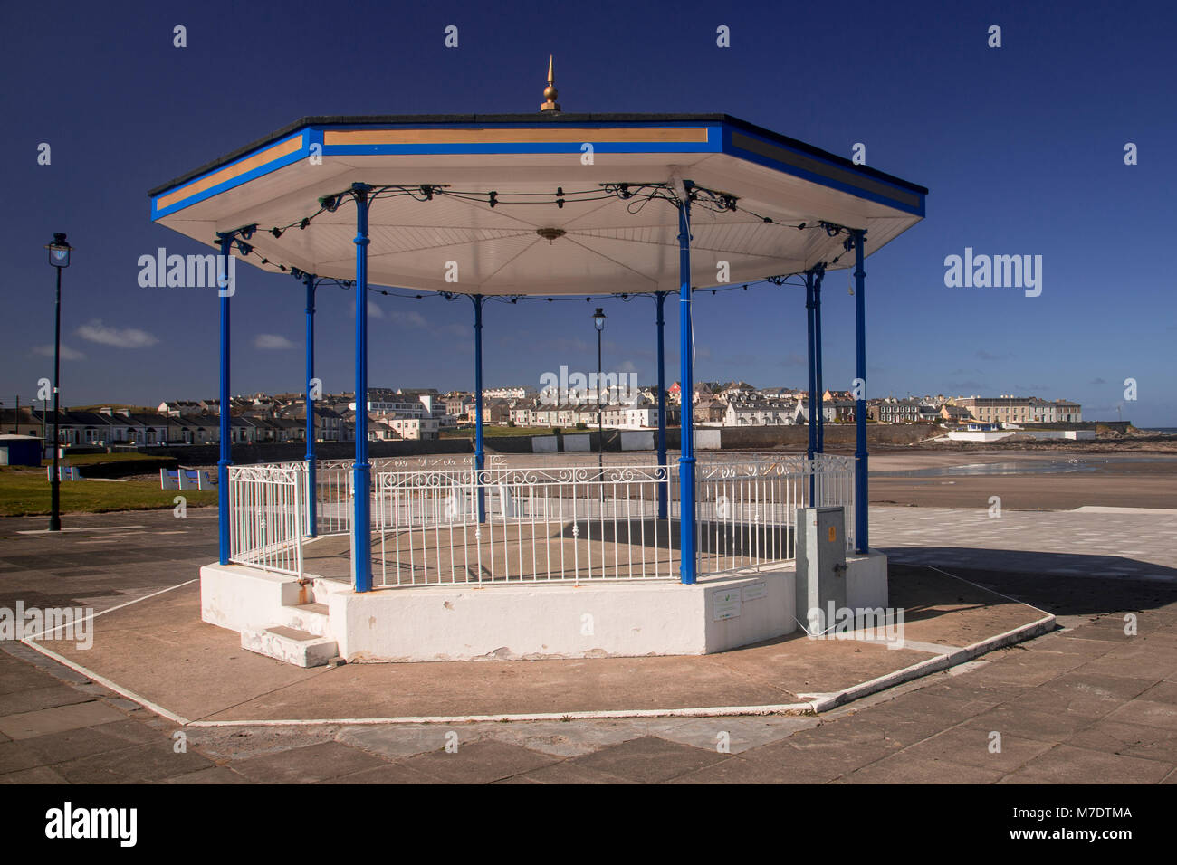 Bandstand on the promenade by the sea at Kilkee, Ireland Stock Photo