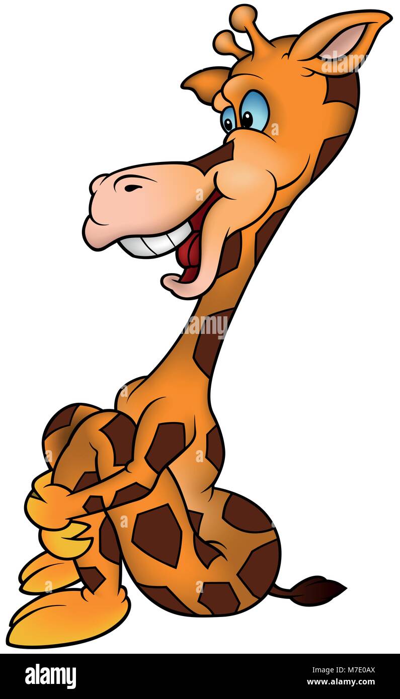 Laughing Giraffe Sitting Stock Vector Image & Art Alamy