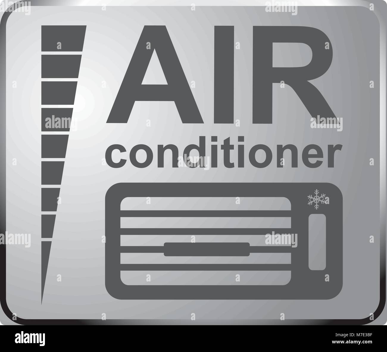 Sign auto service, car fix sign AIR conditioner. Banner design vector. Space for your text. Stock Vector