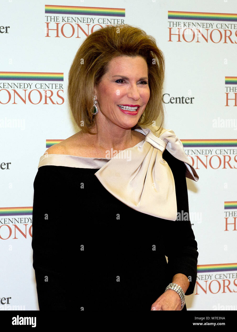 Ambassador Nancy Goodman Brinker, founder and CEO of Susan G. Komen for the Cure Foundation, arrives for the formal Artist's Dinner honoring the recipients of the 2012 Kennedy Center Honors hosted by United States Secretary of State Hillary Rodham Clinton at the U.S. Department of State in Washington, D.C. on Saturday, December 1, 2012. The 2012 honorees are Buddy Guy, actor Dustin Hoffman, late-night host David Letterman, dancer Natalia Makarova, and the British rock band Led Zeppelin (Robert Plant, Jimmy Page, and John Paul Jones). Credit: Ron Sachs / CNP /MediaPunch Stock Photo