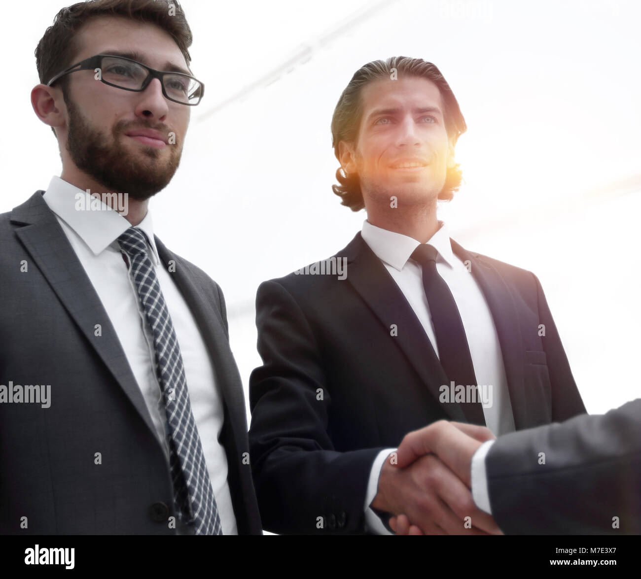 Manager company welcomes customer hi-res stock photography and images ...