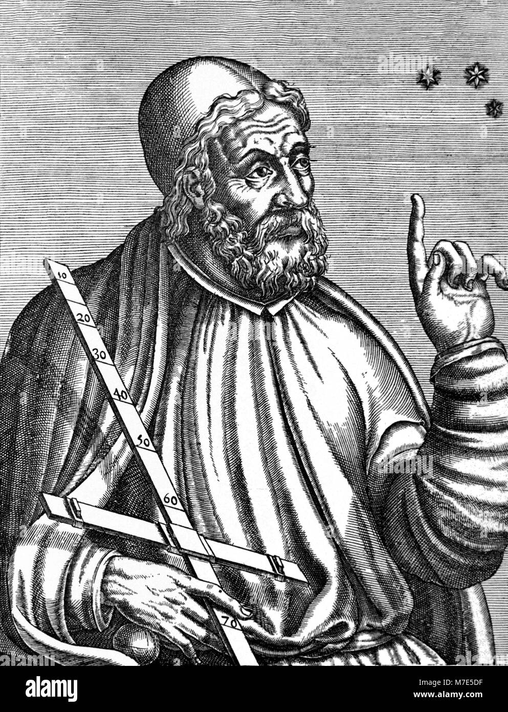 Ptolemy. Illustration of the Greco-Roman mathematician and astronomer, Claudius Ptolemy (c.AD 100-170) Stock Photo