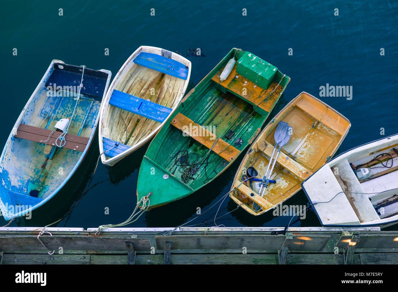 Rowing boats Fisherman's Wharf Monterey California USA Stock Photo