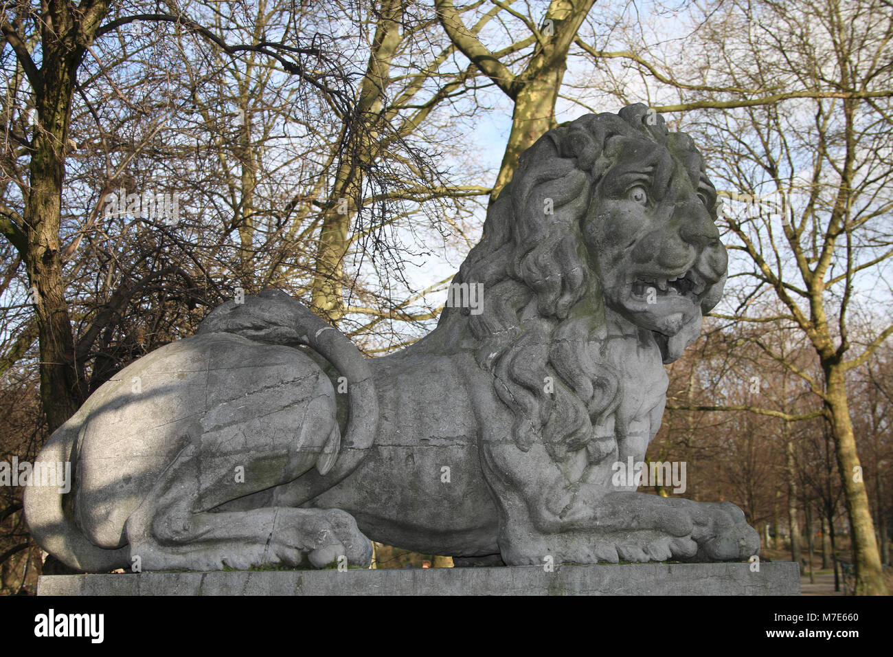 Lion statue, Joseph Dubois 1780 Stock Photo