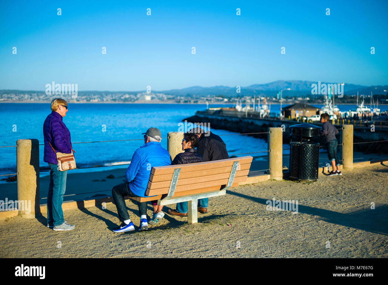 San Carlos Beach Park Monterey California USA Stock Photo