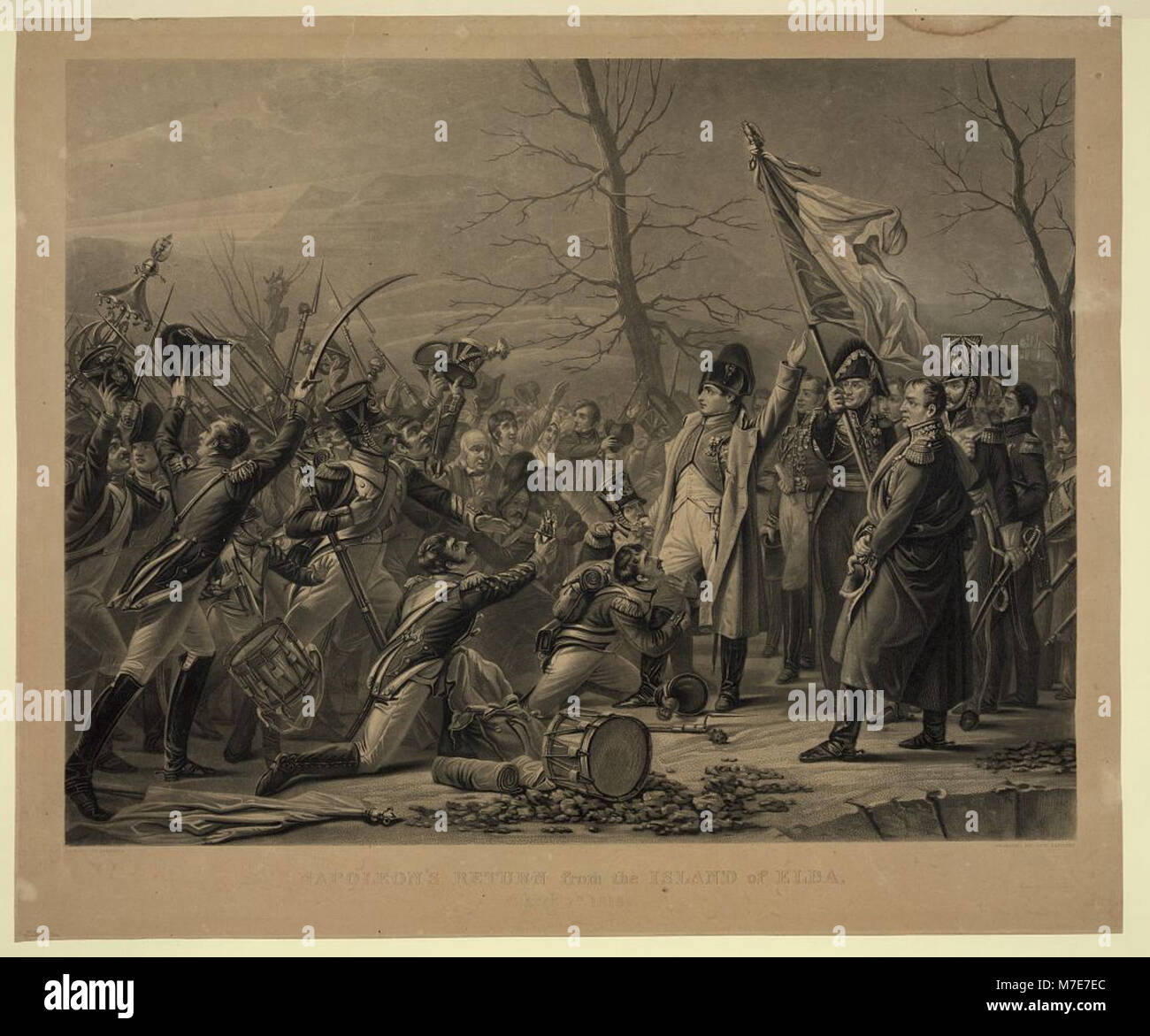 Napoleon's return from the Island of Elba, March 7th 1815 painted by