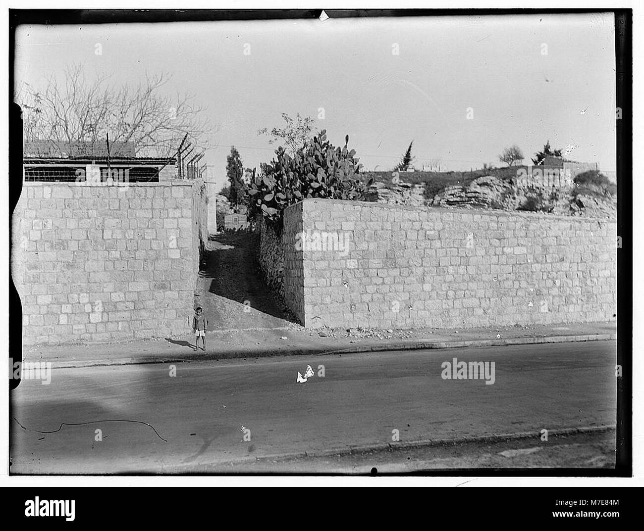 Newer Jerusalem. Street and wall with opening LOC matpc.00800 Stock ...