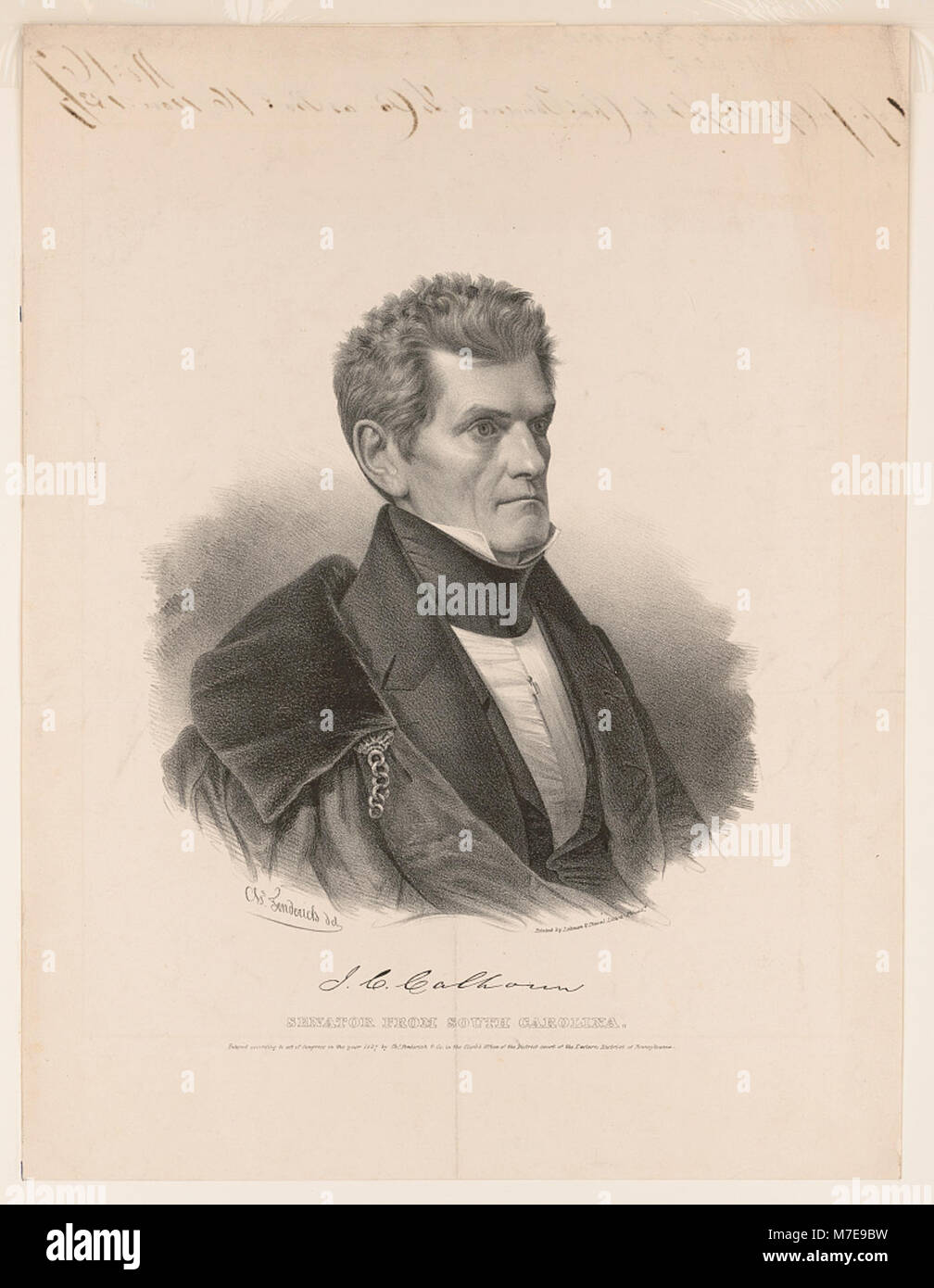 This image depicts J.C. Calhoun, the influential South Carolina senator ...