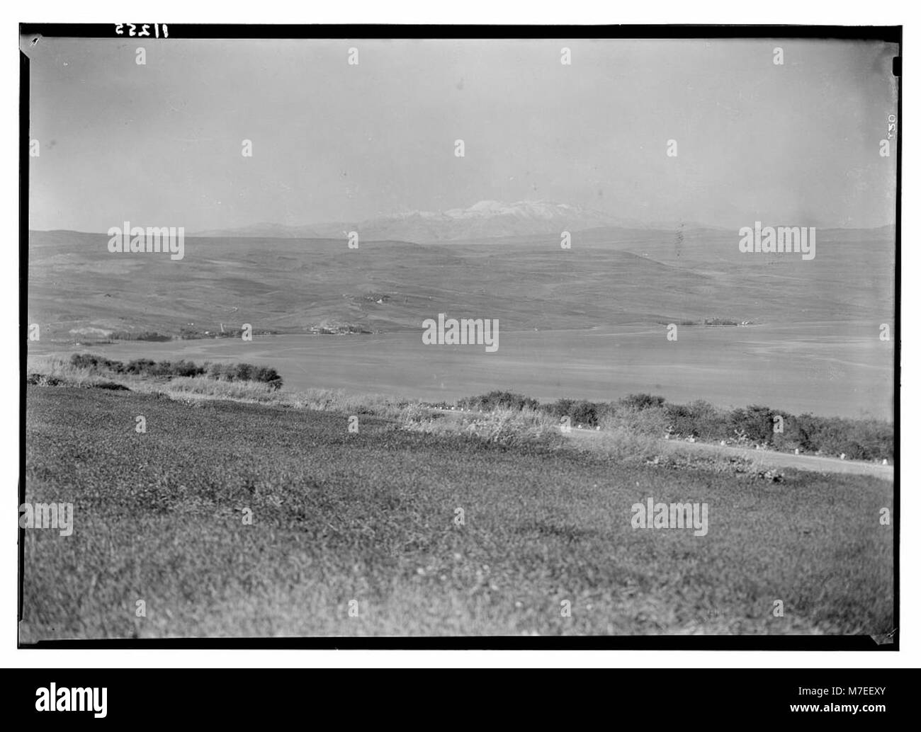 Picturesque views of Mt. Hermon & the Lake. Mt. Hermon from road above