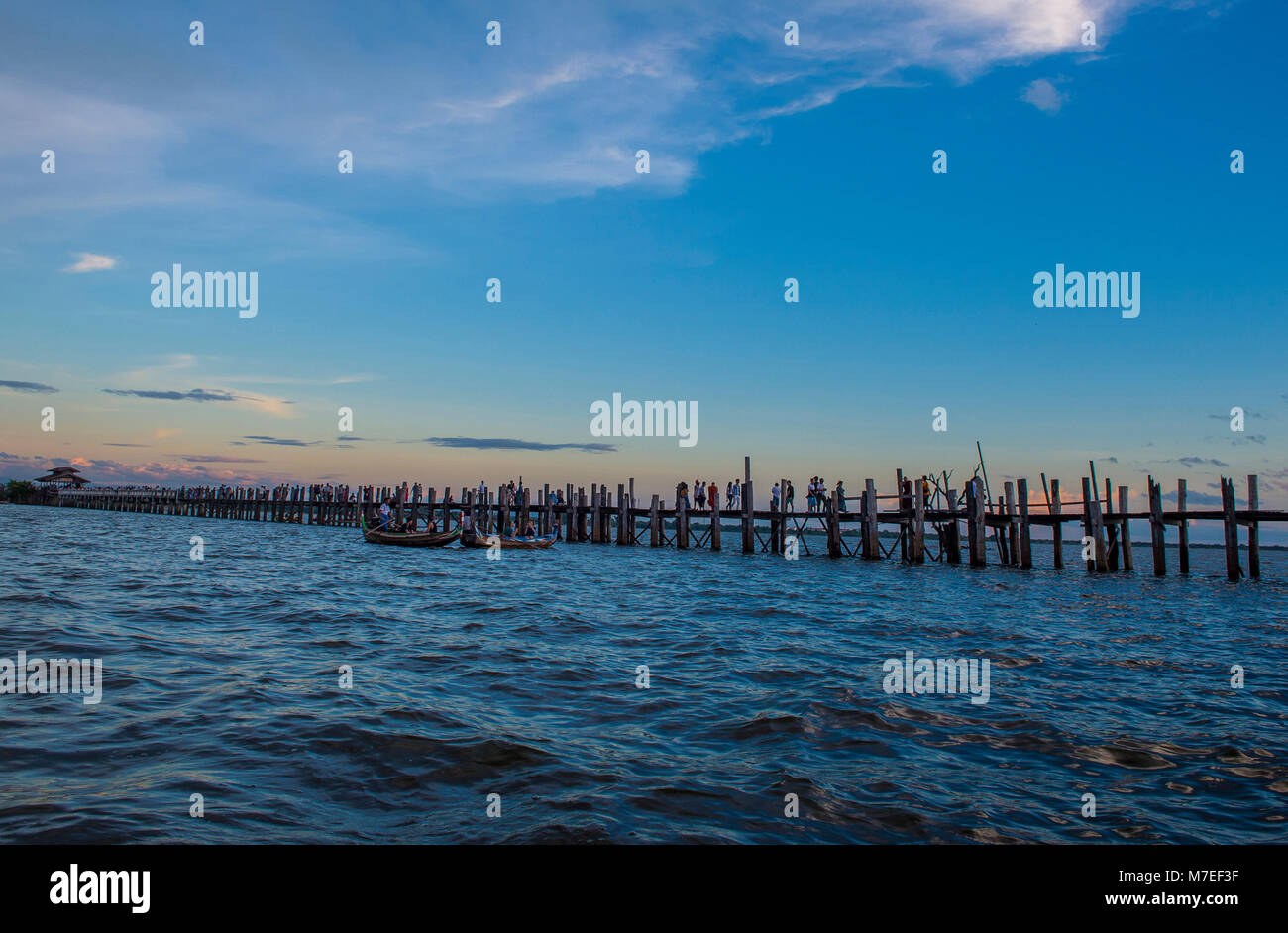 The U Bein Bridge in Amarapura Myanmar Stock Photo - Alamy