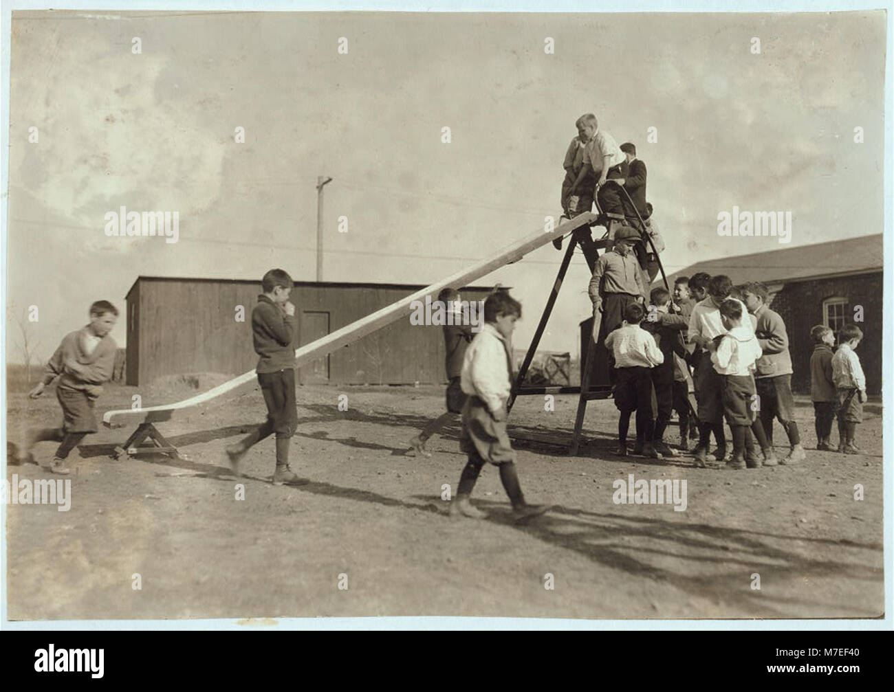 This photograph shows children at the Oklahoma School for the Blind