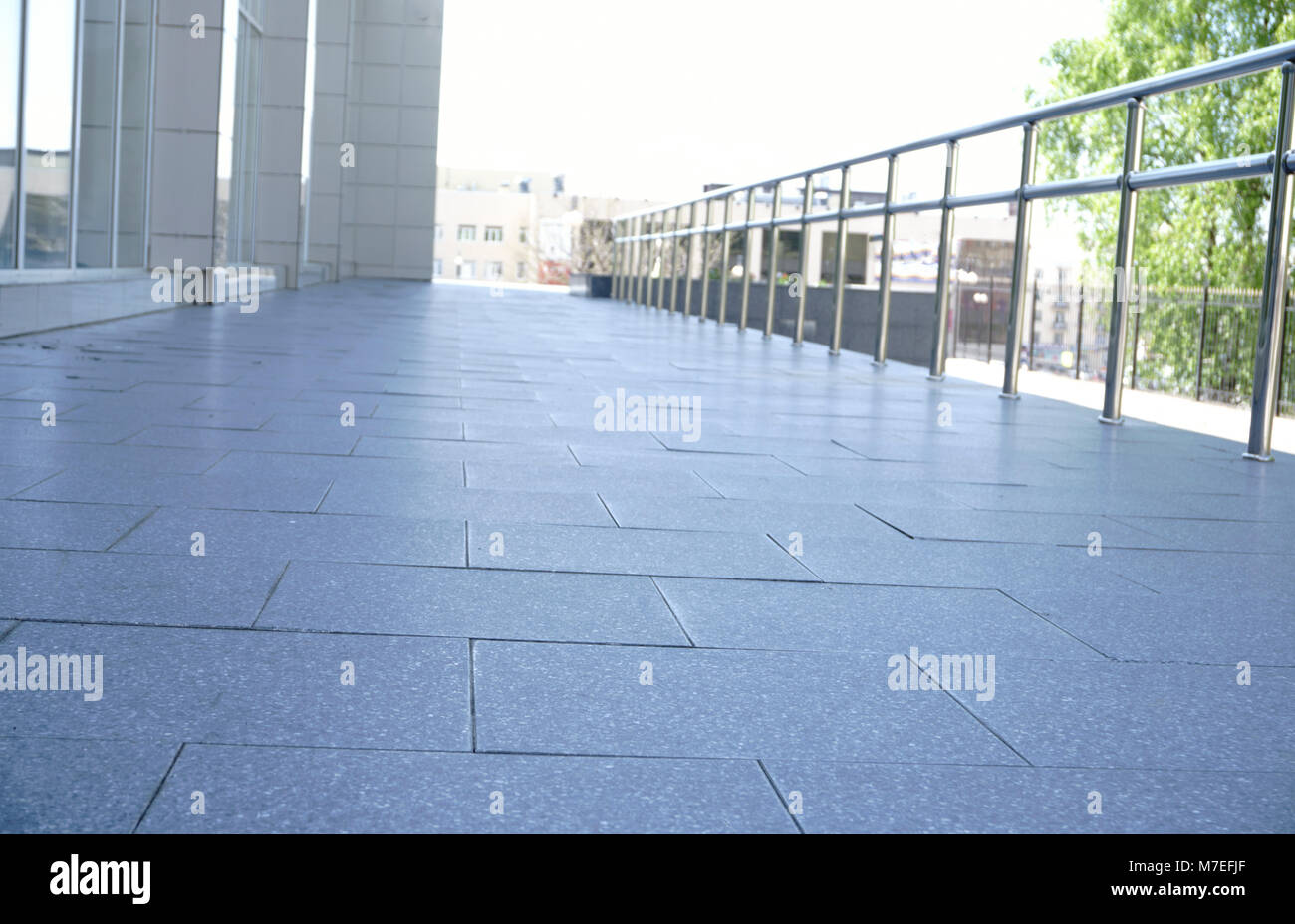 Picture of apartment penthouse balcony view looking out from it Stock Photo - Alamy