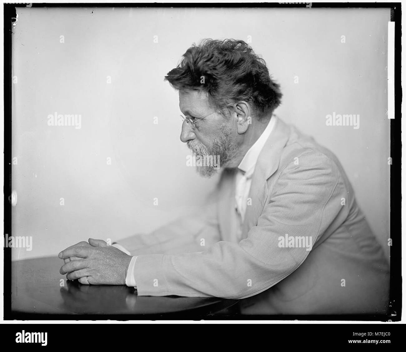 A formal portrait of Louis F. Post, a prominent American political ...