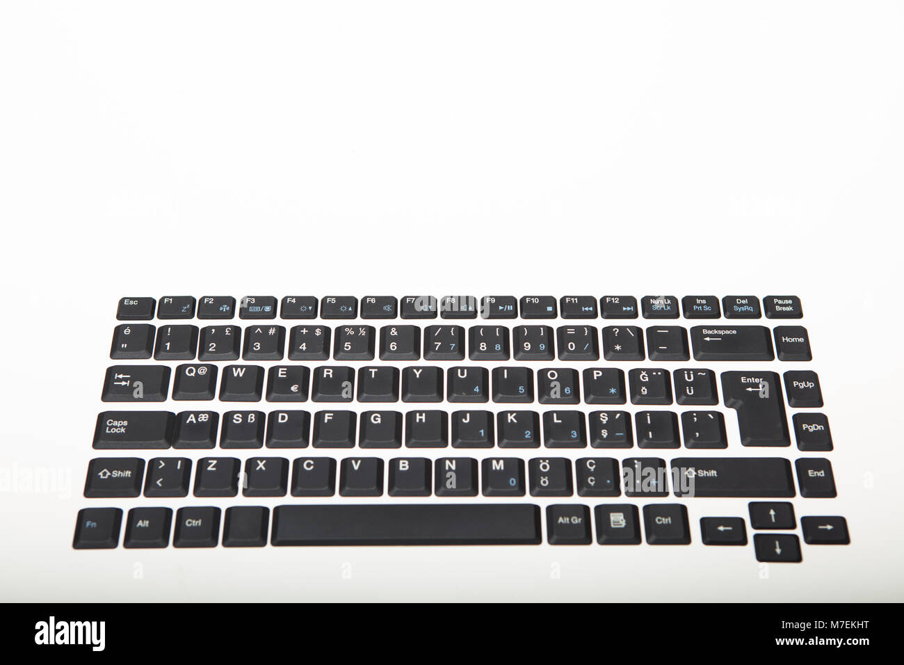 Détail d'un clavier qwerty Photo Stock - Alamy