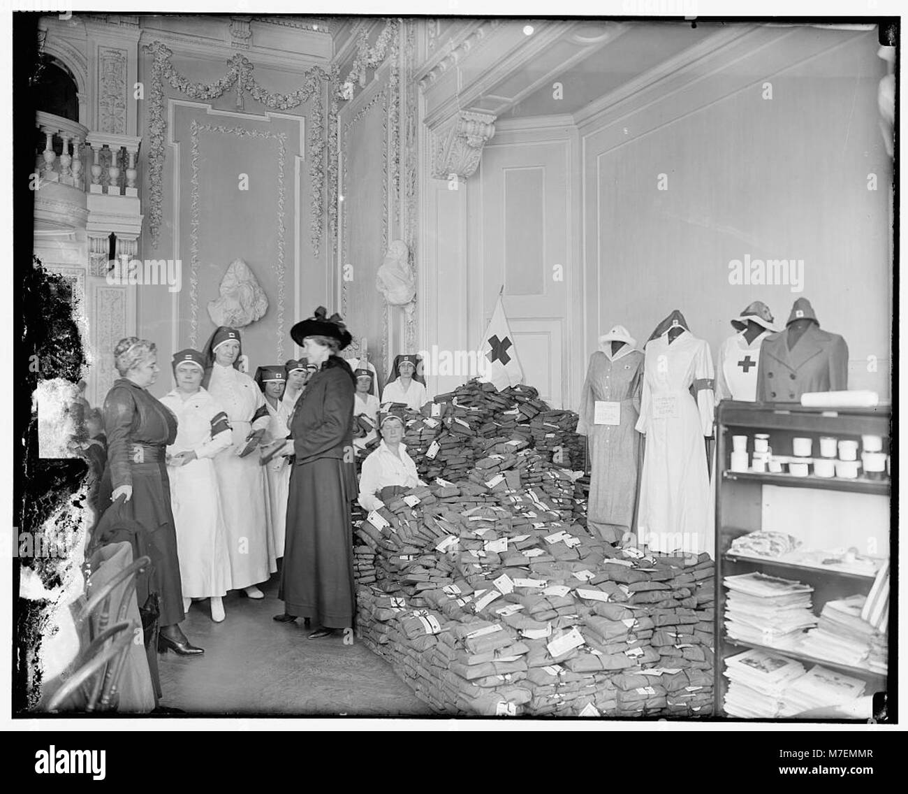 The civil aid volunteers Black and White Stock Photos & Images - Alamy