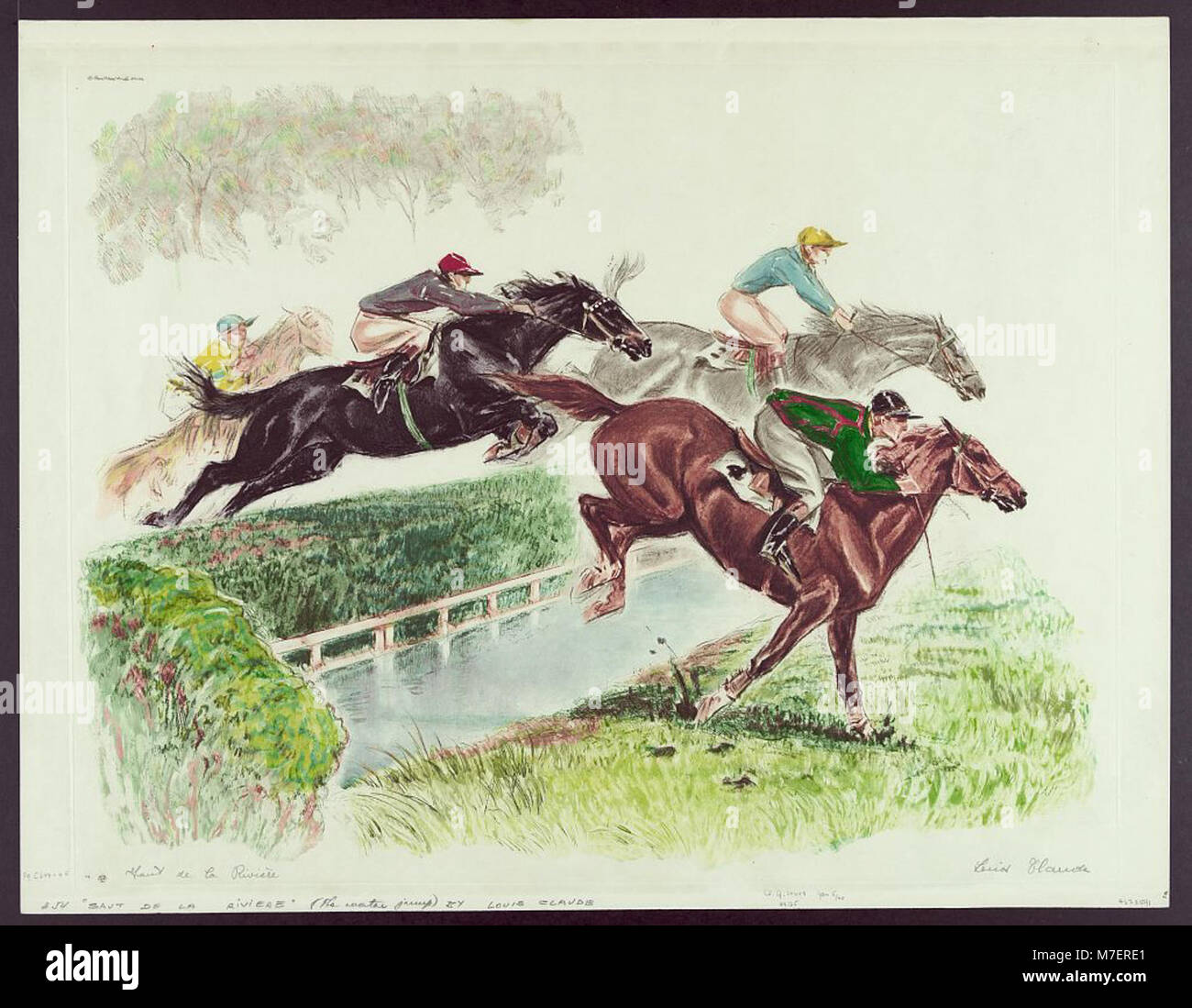 La Riviere Riders An image depicting 'Saut de la Riviere' or 'The Water Jump', a popular ...
