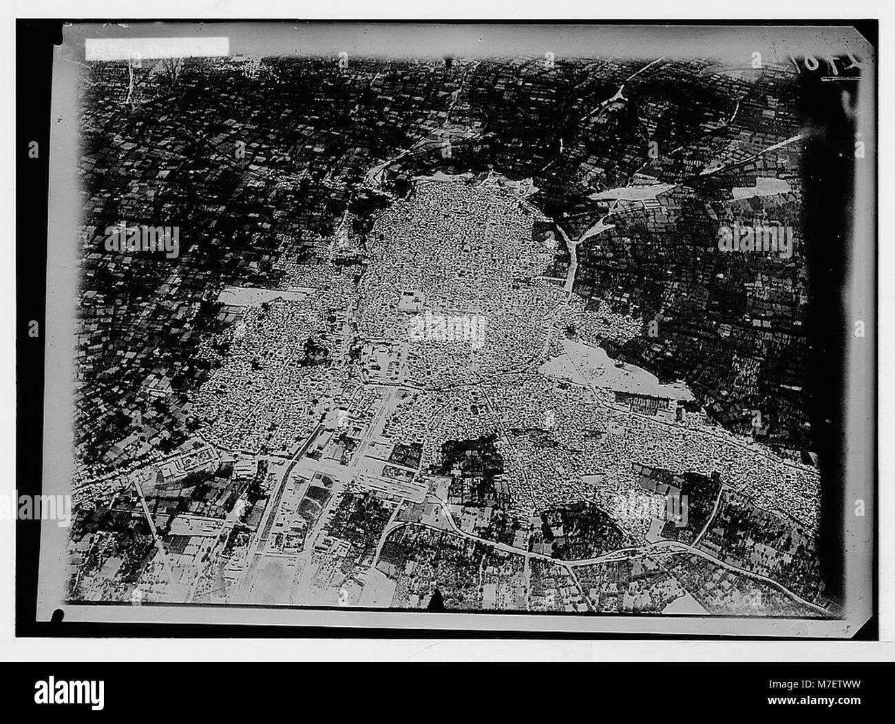Series of first aerial photographs of Palestine and Syria. Damascus. LOC matpc.05599 Stock Photo