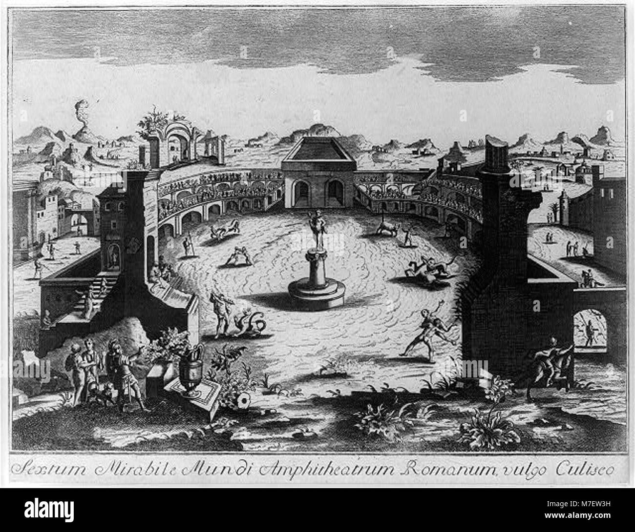 Sextum mirabile mundi amphitheatrum Romanum, vulgo Culiseo LCCN2004669344 Stock Photo