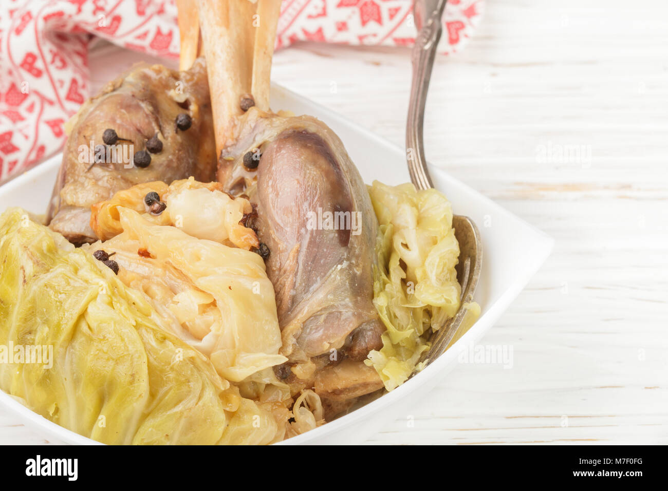 Lamm Rippe Lamb stewed with cabbage and black pepper. A traditional dish of ...
