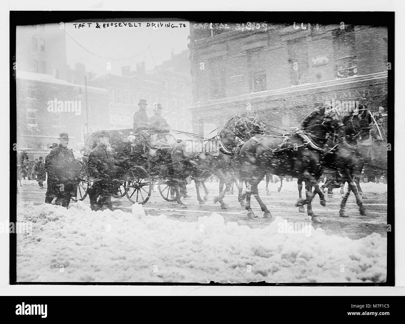 A photograph showing President William Howard Taft and former President ...