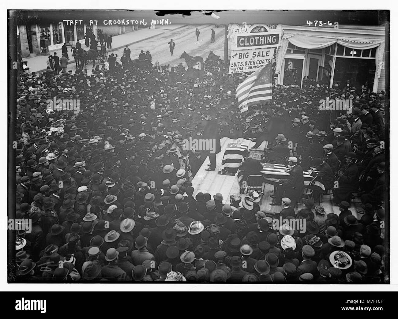 This photograph shows President William Howard Taft during a visit to ...