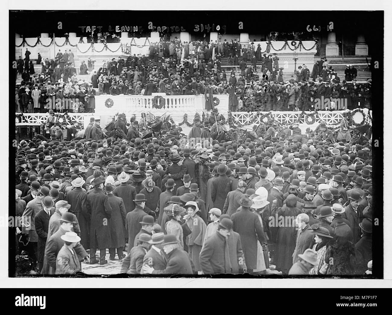 This photograph captures President William Howard Taft leaving the U.S ...