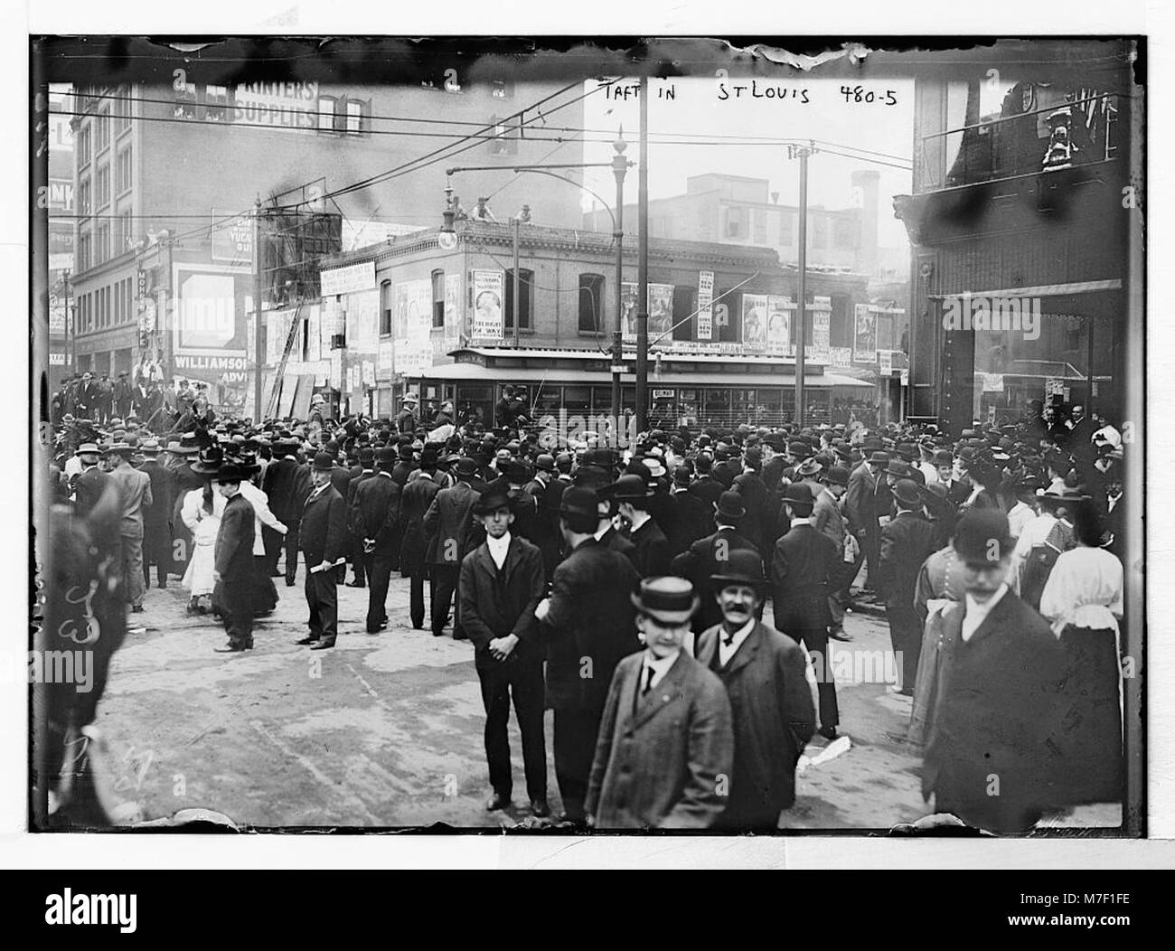 This photograph shows President William Howard Taft in St. Louis, at ...