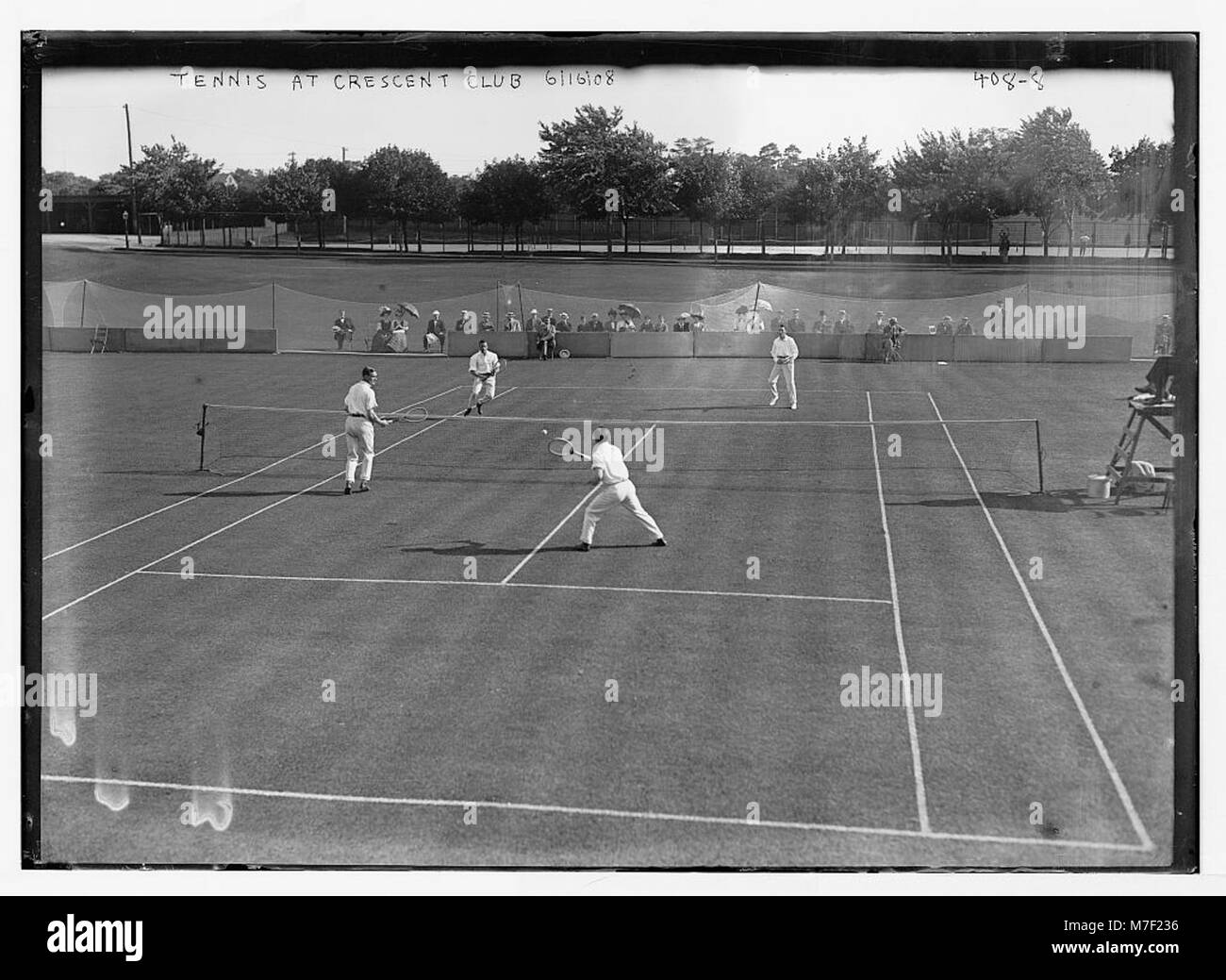 Tennis match at Cresent Club LCCN2014681922 Stock Photo