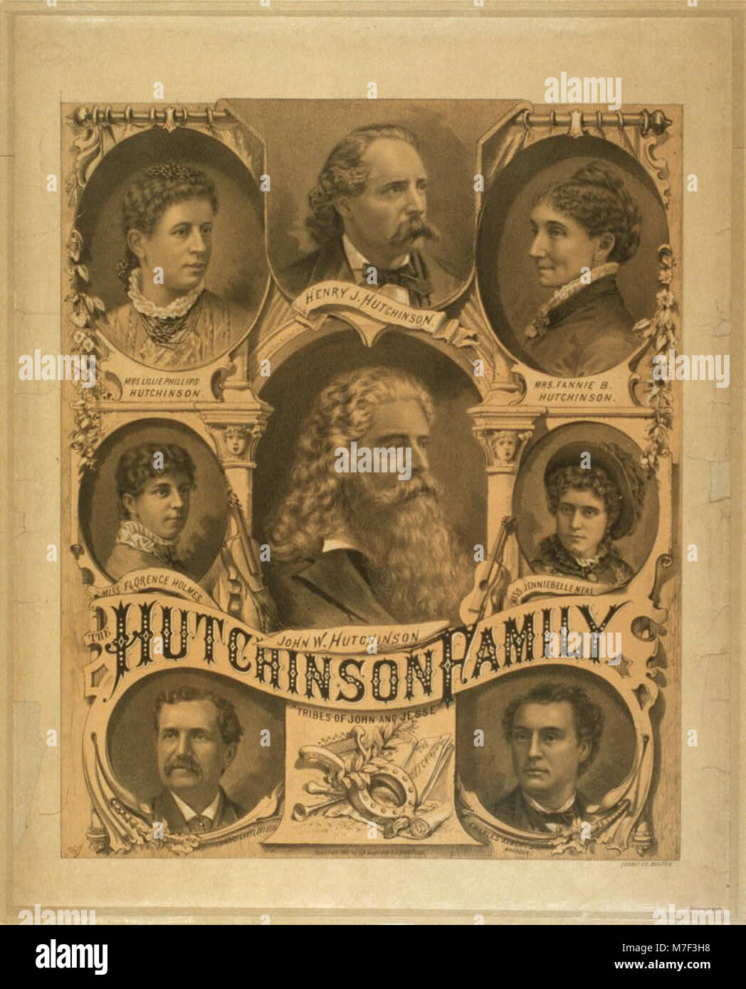The Hutchinson Family tribes of John and Jesse. LCCN2014635805 Stock Photo Alamy