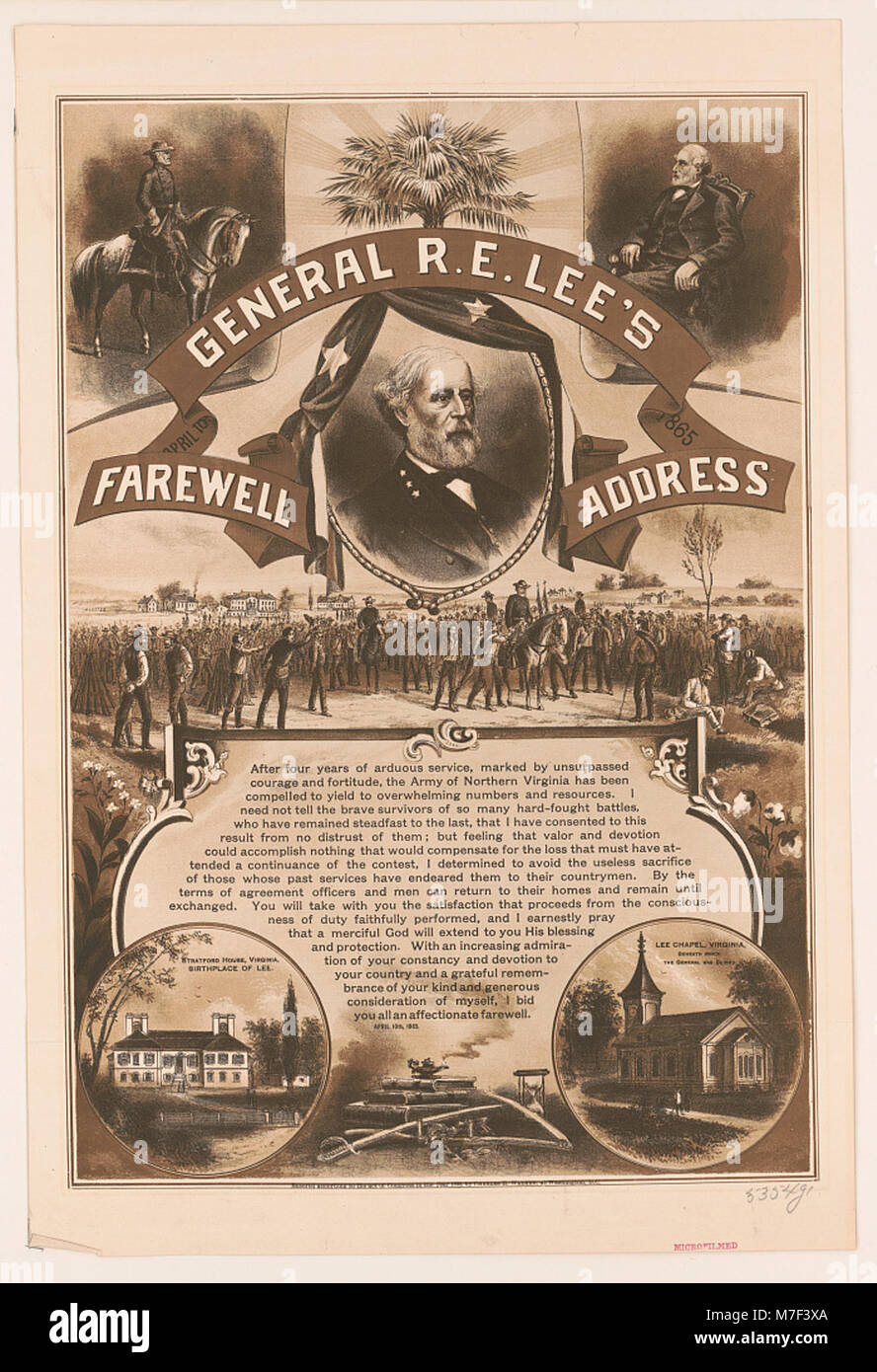 General R.E. Lee's farewell address LCCN2003677965 Stock Photo Alamy